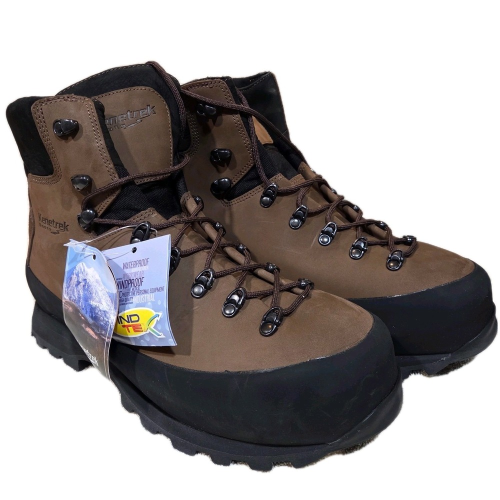 Kenetrek Hardscrabble ST Safety Toe Boots Brown Leather Waterproof 13W K-082002